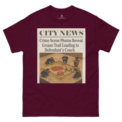 Pizza Crime Tee - Humorous Unisex Shirt for Pizza Lovers