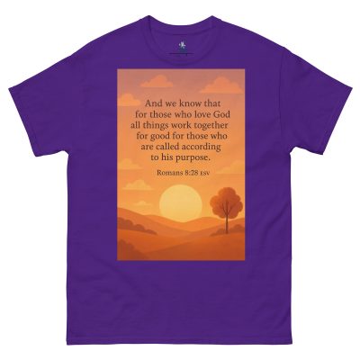 Faith-Inspired Romans 8: 28 Unisex Classic Comfort Tee
