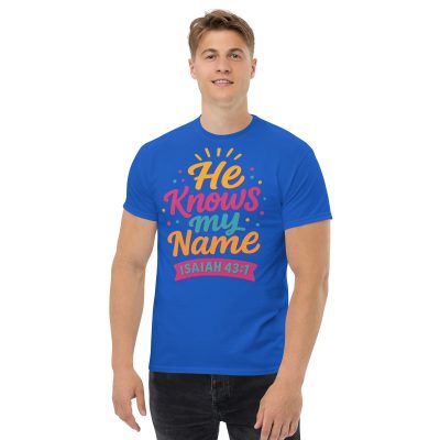 Faith-Inspired Unisex Tee: He Knows My Name Comfort Wear
