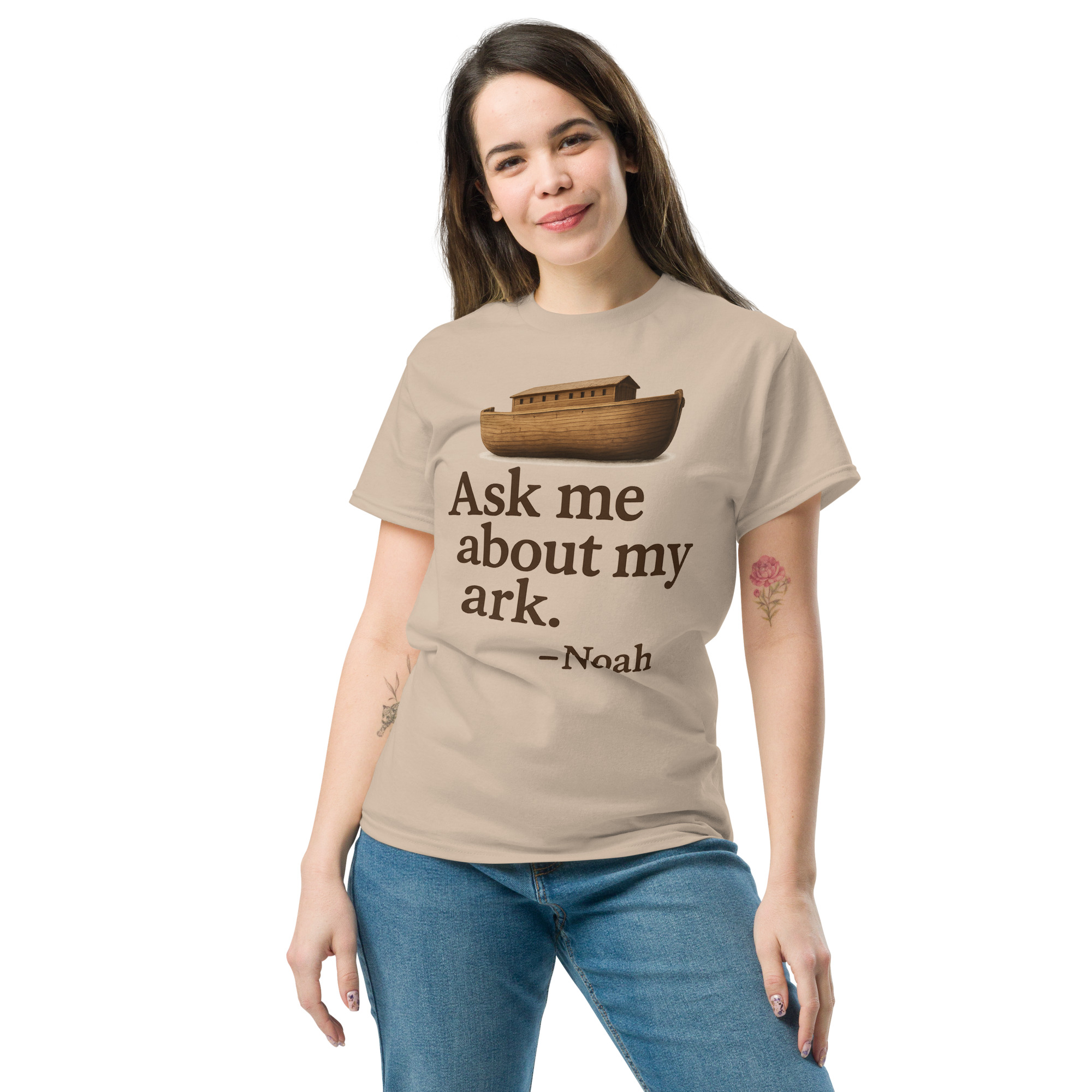 Bold Faith Unisex Tee - Ask About My Ark Design