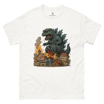 Godzilla Crushes Lego: Fun Unisex Classic Tee for All