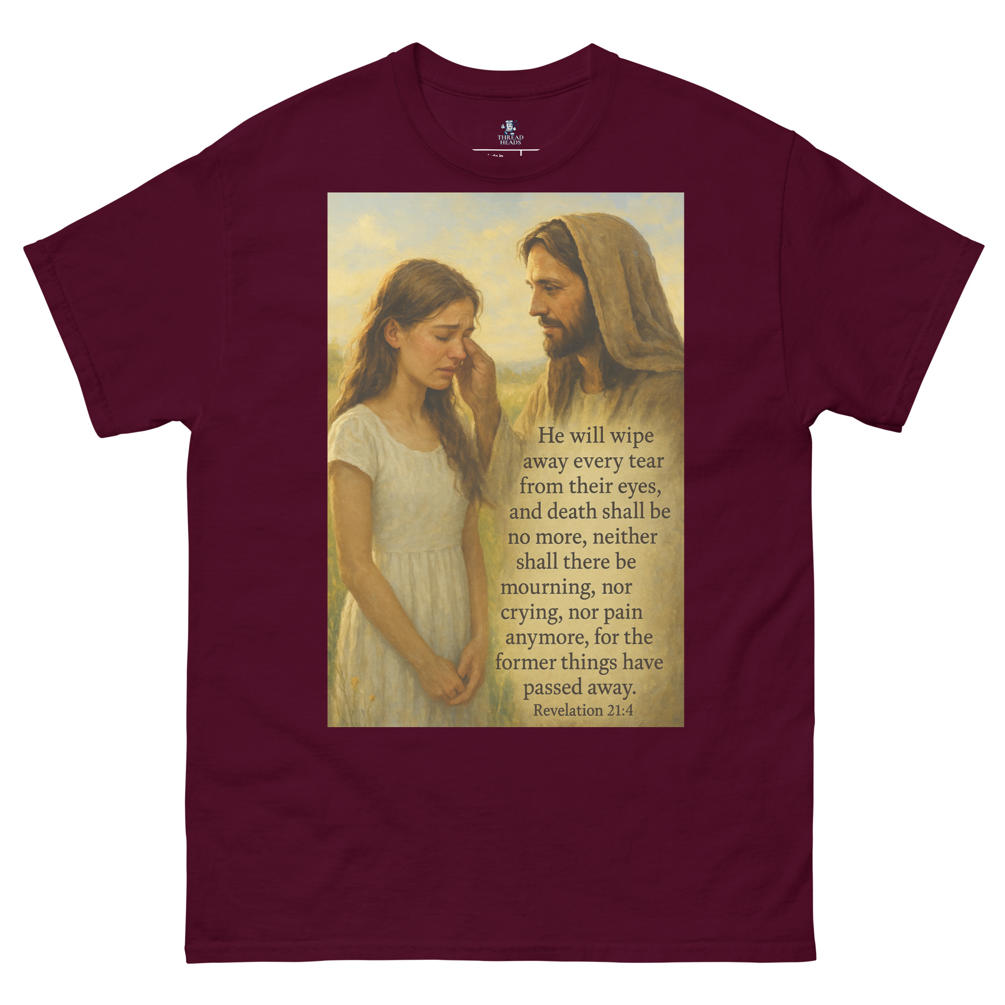 Faith-Inspired Unisex Tee - Revelation 21: 4 Comfort Wear